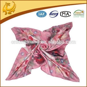High Quality Beautiful Design 100% Silk Satian OEM And ODM Service Make Your Own Scarf
